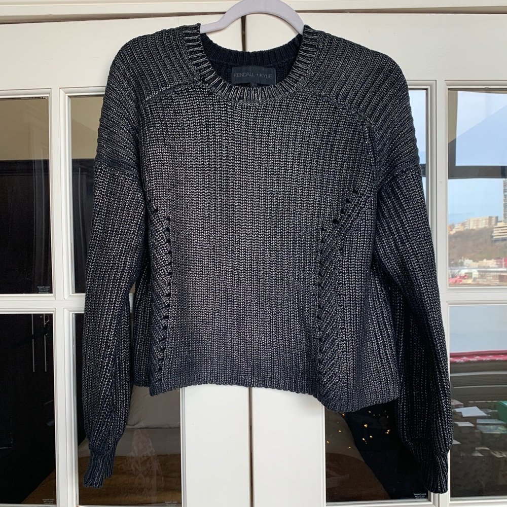 Black/Silver Metallic Kendall & Kylie Sweater